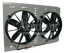 Dual 12" High CFM Fan & Shroud 17 3/8 x 27 1/4 x 4 3/8