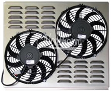 Dual 10" Electric Fan & Shroud (fits 205072,125,182 Rads 67-69 Camaro)
