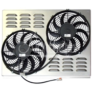 Dual 11" Electric Fan & Shroud (fits 67-69 Camaro, 68-72 Nova BBC)17 5/8 x 23 5/