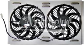 Dual 11" Electric Fan & Shroud (fits 67-69 Mustang & Cougar)24 x 14 7/8 x 2 5/8