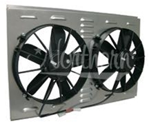 Dual 12" High CFM Fan & Shroud 15 x 26 x 4 3/8